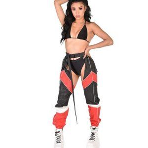 iHeartRaves RARE SOLD OUT Reflective Moto Chaps S